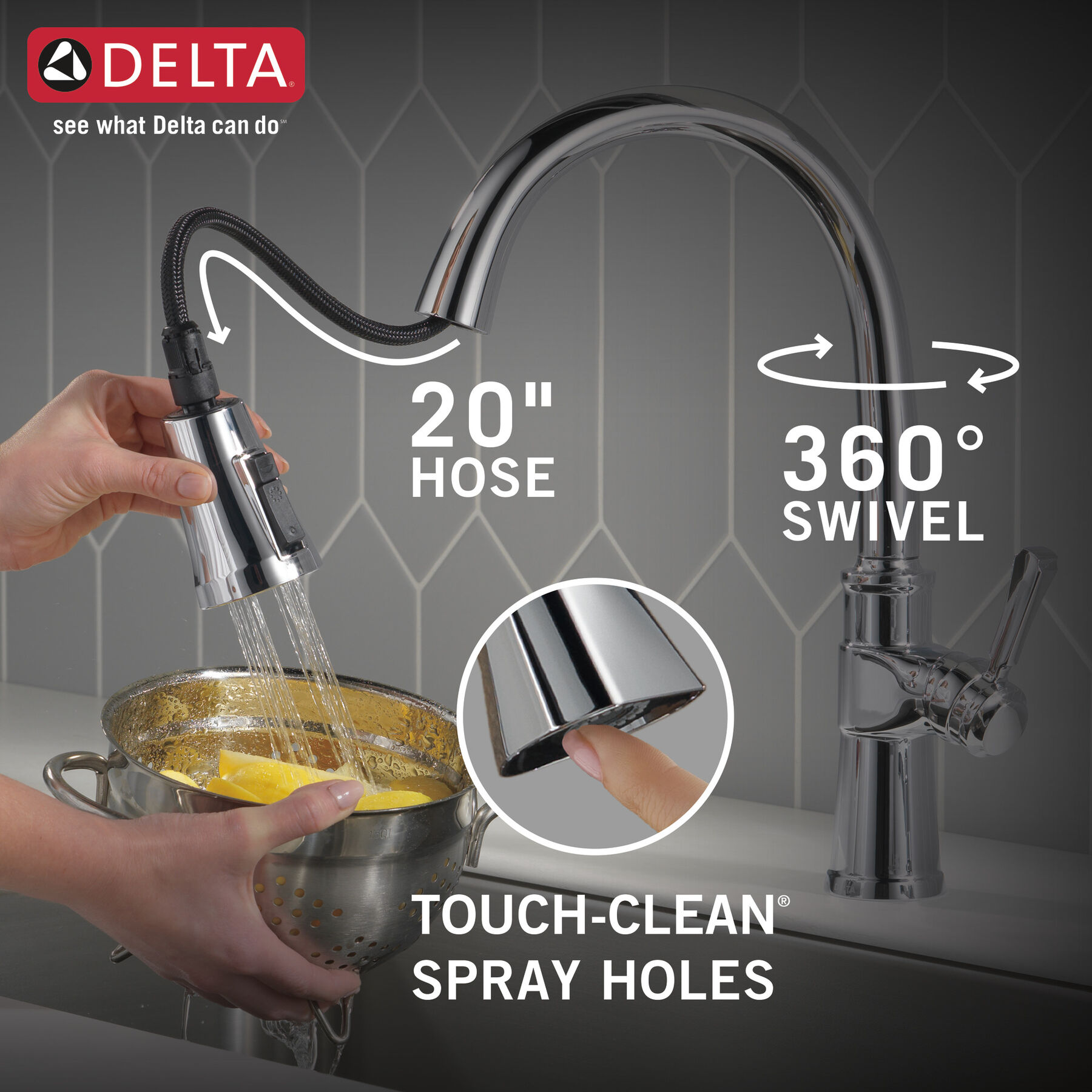 Llave para cocina monomando extensible con dispensador de jabón y tecnología ShieldSpray®, imagen 5