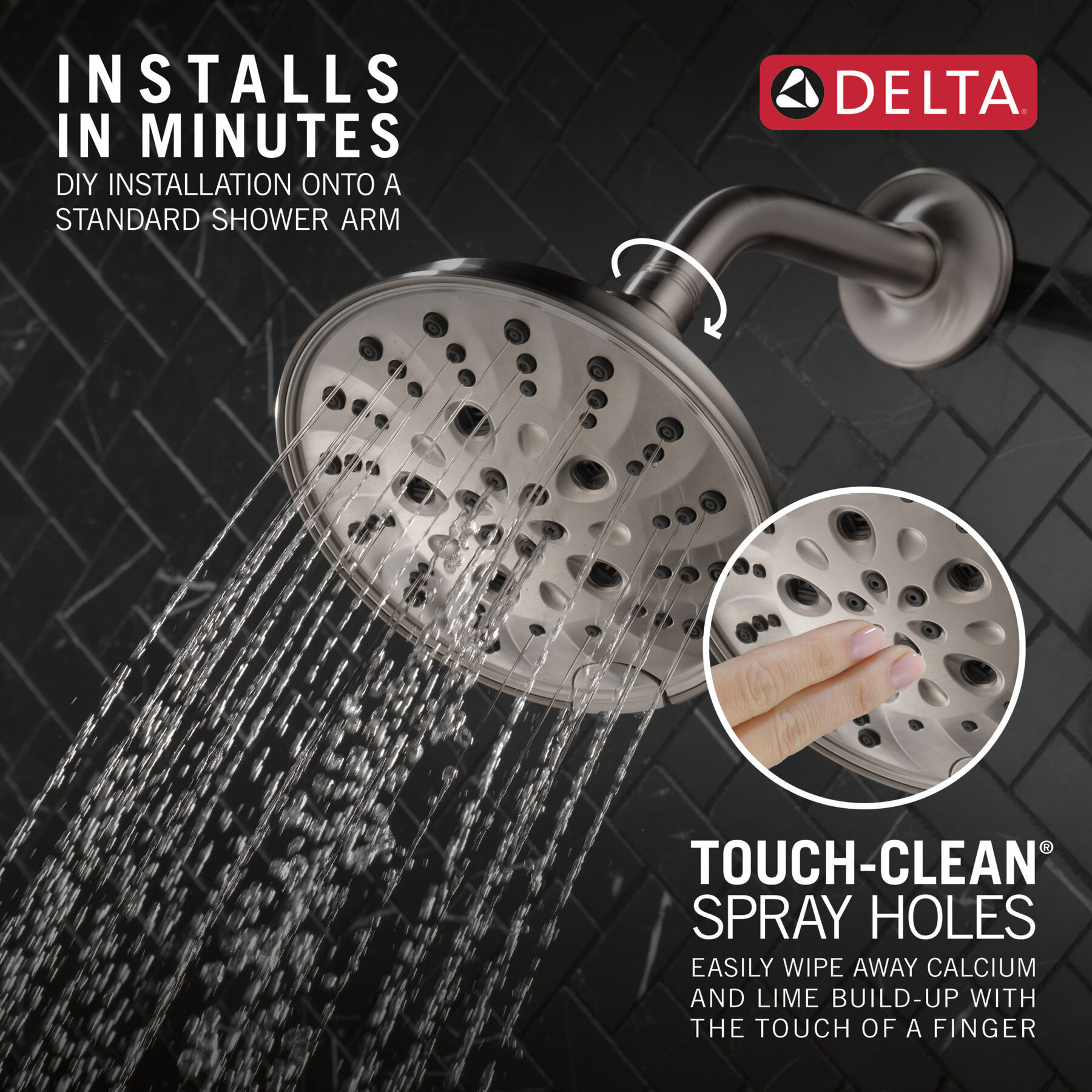 H<sub>2</sub>Okinetic® 5-Setting Traditional Raincan Shower Head (Recertified), image 3