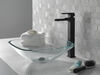 Llave para baño acanalada monomando tipo vasija