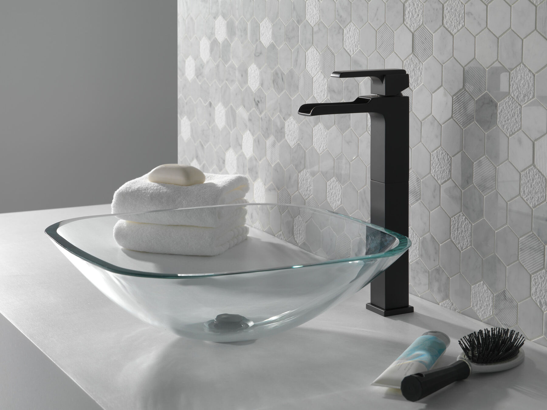 Llave para baño acanalada monomando tipo vasija, imagen 3