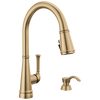 Single Handle Kitchen Pull-Down Faucet w/ Soap Dispenser