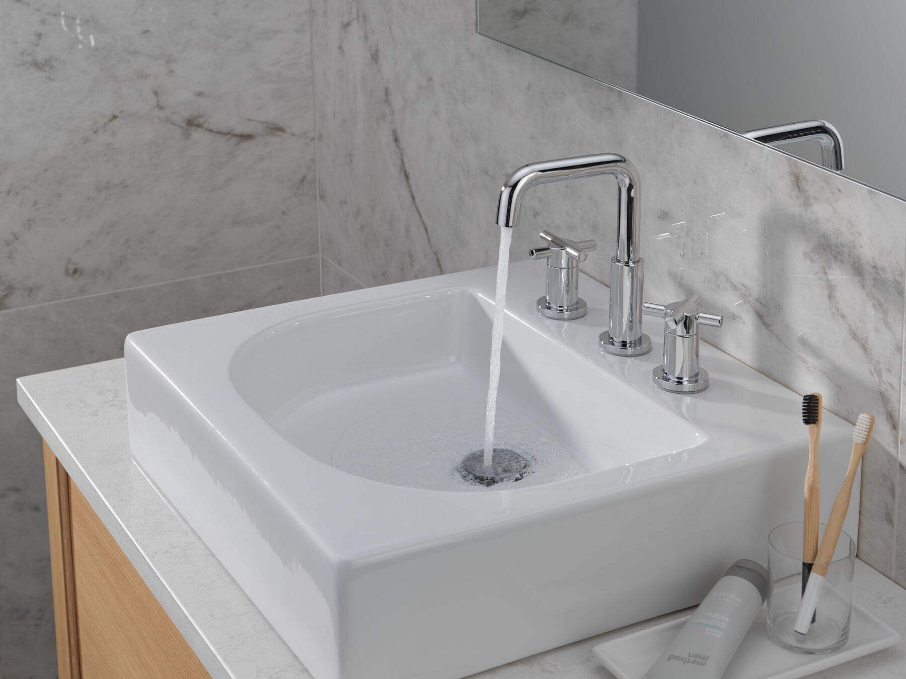 Llave para baño de extensión con dos manijas, imagen 3