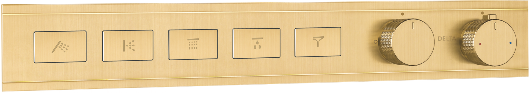 Modern High Flow Push Button Thermostatic Trim - 5 Outlet, image 1