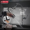 Llave para cocina monomando extensible con dispensador de jabón y tecnología ShieldSpray