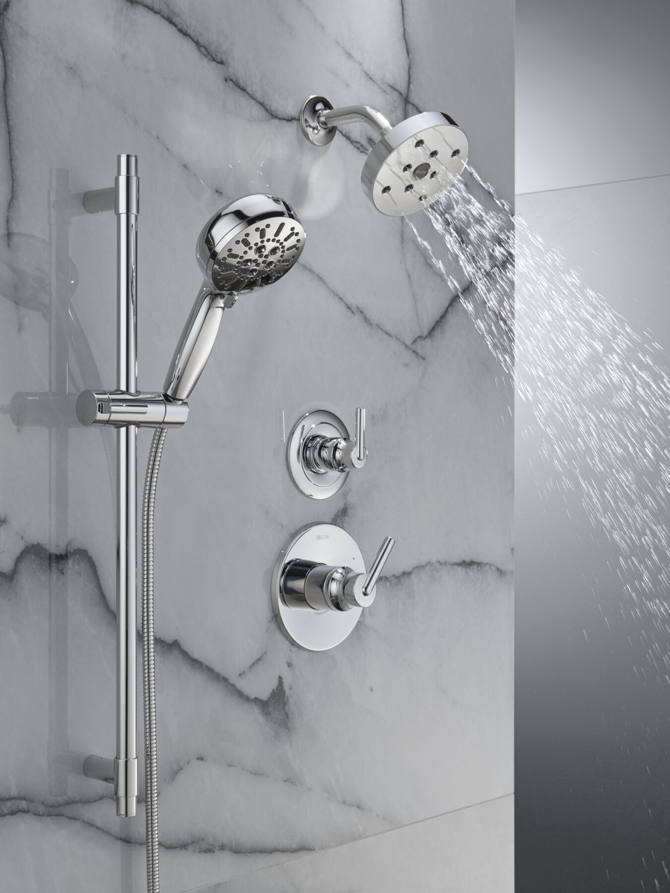 7-Setting Slide Bar Hand Shower with Cleaning Spray, image 7