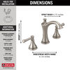 Llave de dos manijas para baño para lavabo de 8"