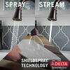 Llave para cocina monomando extensible con tecnologías Touch<sub>2</sub>O® y ShieldSpray®