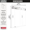 Puerta para ducha de tina curva de 60" x 30"