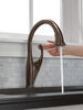 Llave para cocina monomando extensible con tecnologías Touch<sub>2</sub>O® y ShieldSpray®