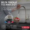 Single Handle Pull-Down Kitchen Faucet with Touch<sub>2</sub>O® Technology Technology and Soap Dispenser