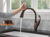 Llave para cocina monomando extensible con tecnologías Touch<sub>2</sub>O® y ShieldSpray®