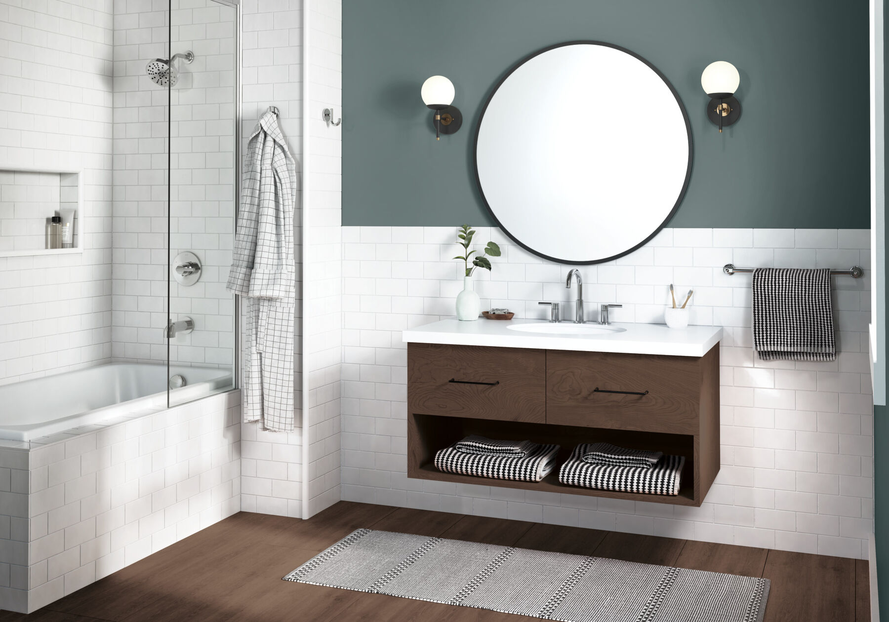 Widespread Lavatory Faucet with Tub Shower Trim Bundle - 14 Series, image 2