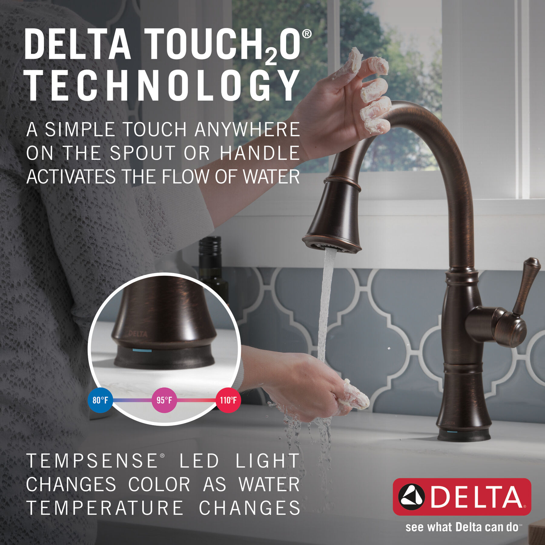 Llave para cocina monomando extensible con tecnologías Touch<sub>2</sub>O® y ShieldSpray®, imagen 33