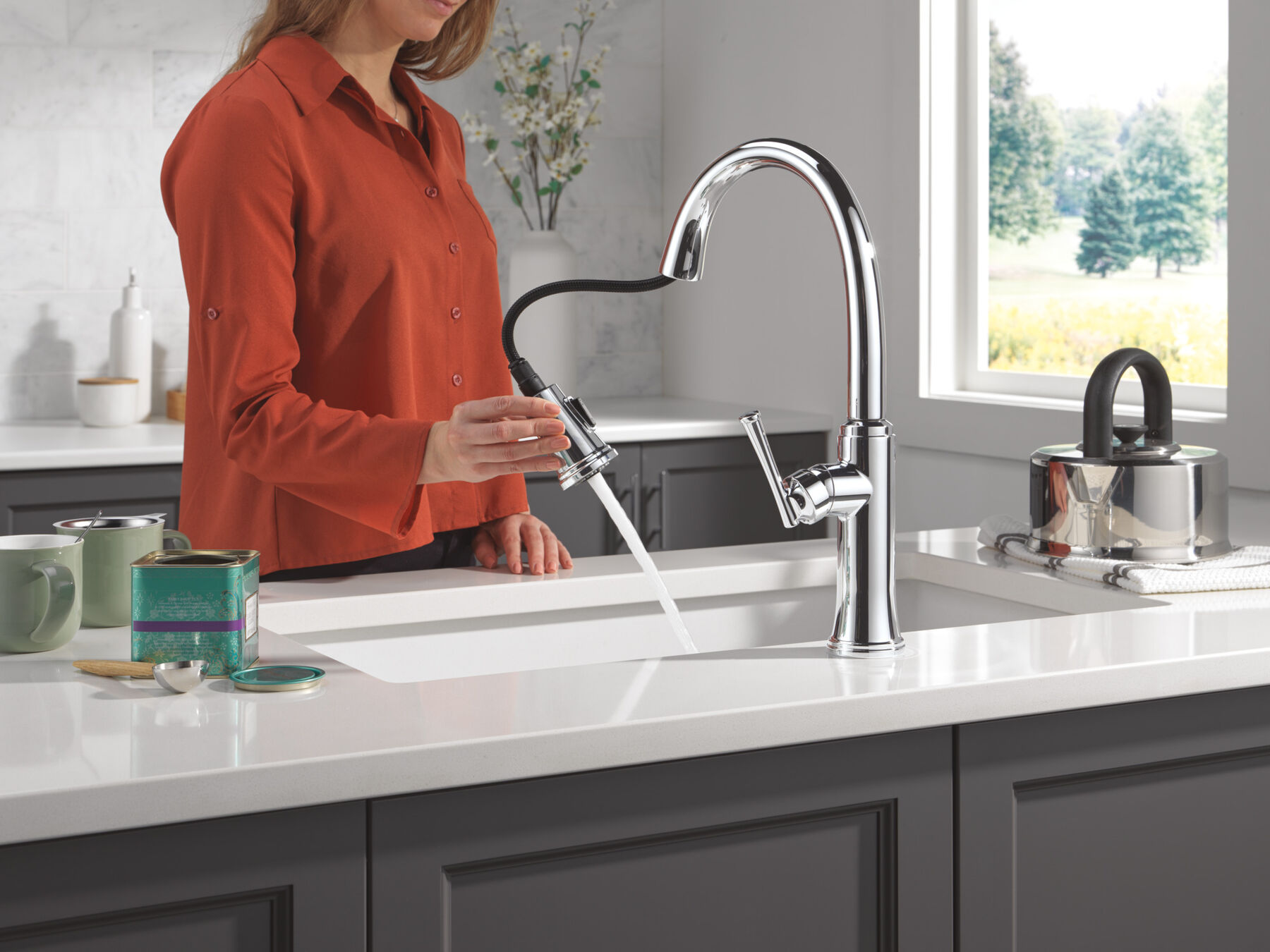 Llave para cocina monomando extensible, imagen 5