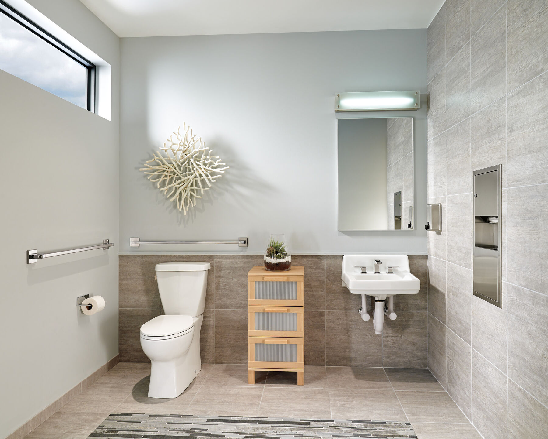 Barra de sujeción decorativa y moderna angular de 36" que cumple con la ADA, imagen 2