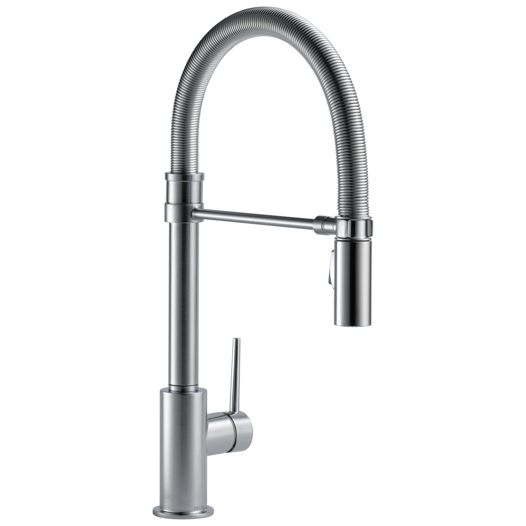 Llave para cocina extensible de una manija con tubo de salida con muelle