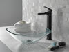 Llave para baño acanalada monomando tipo vasija