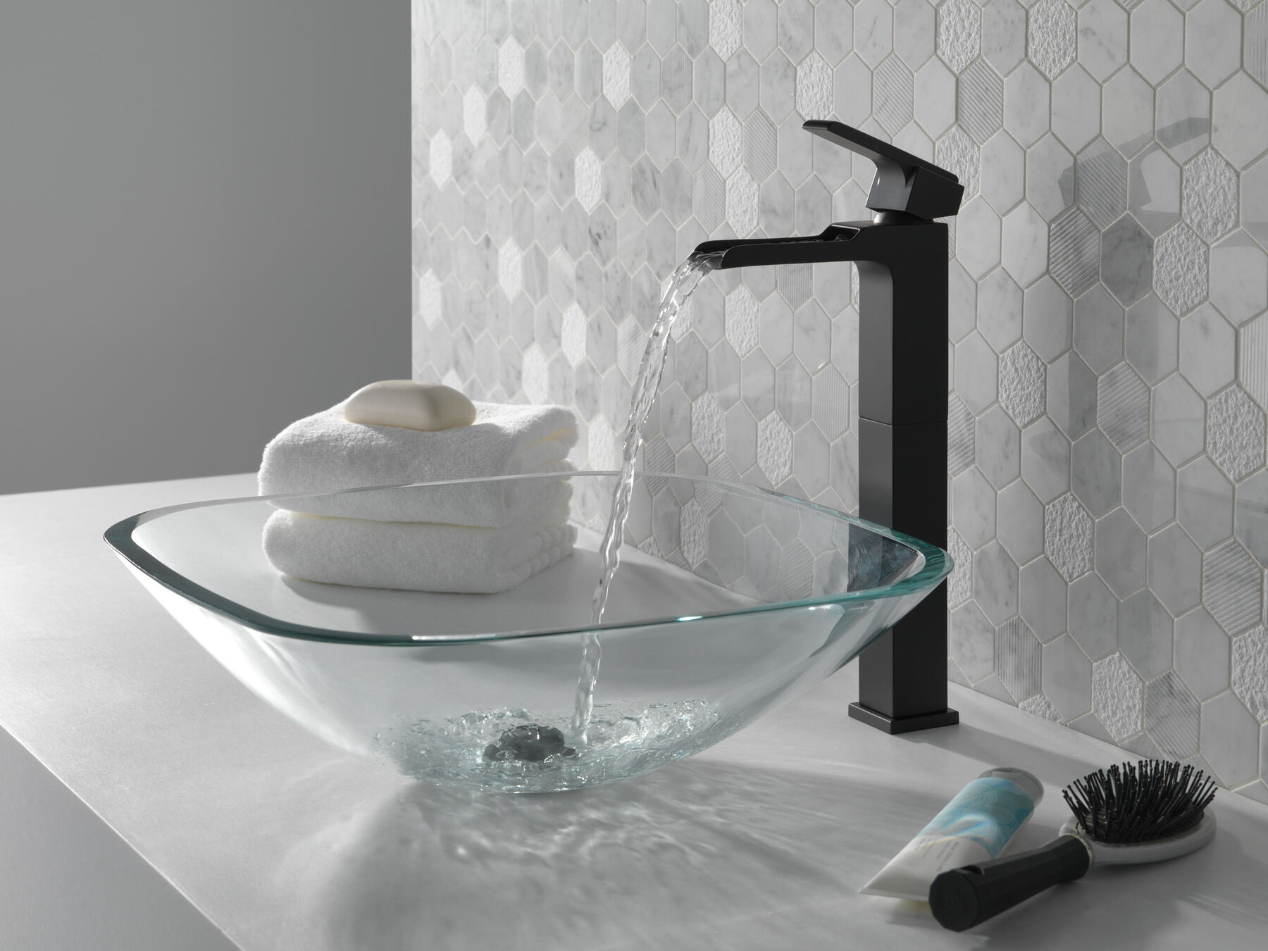 Llave para baño acanalada monomando tipo vasija, imagen 2