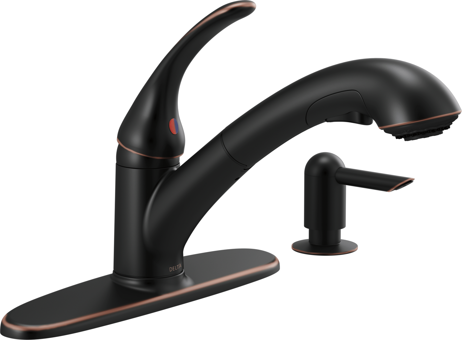 Llave para cocina monomando desplegable con dispensador de jabón, imagen 1