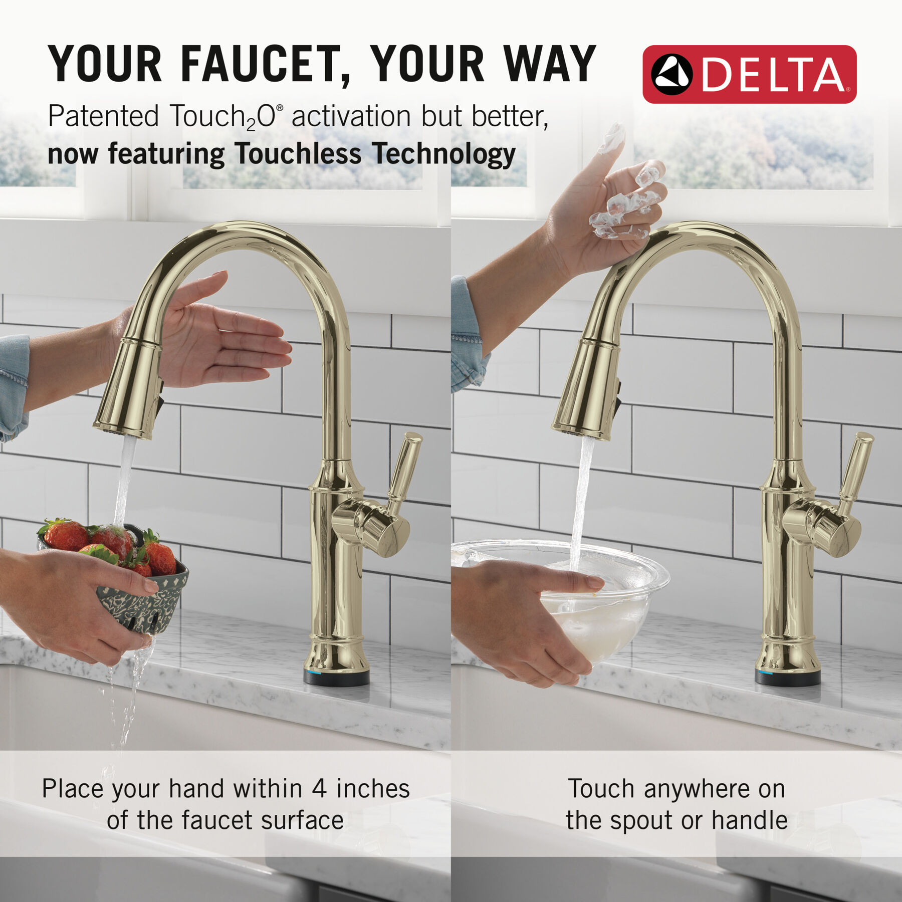 Touch<sub>2</sub>O® Technology Kitchen Faucet with Touchless Technology, image 13