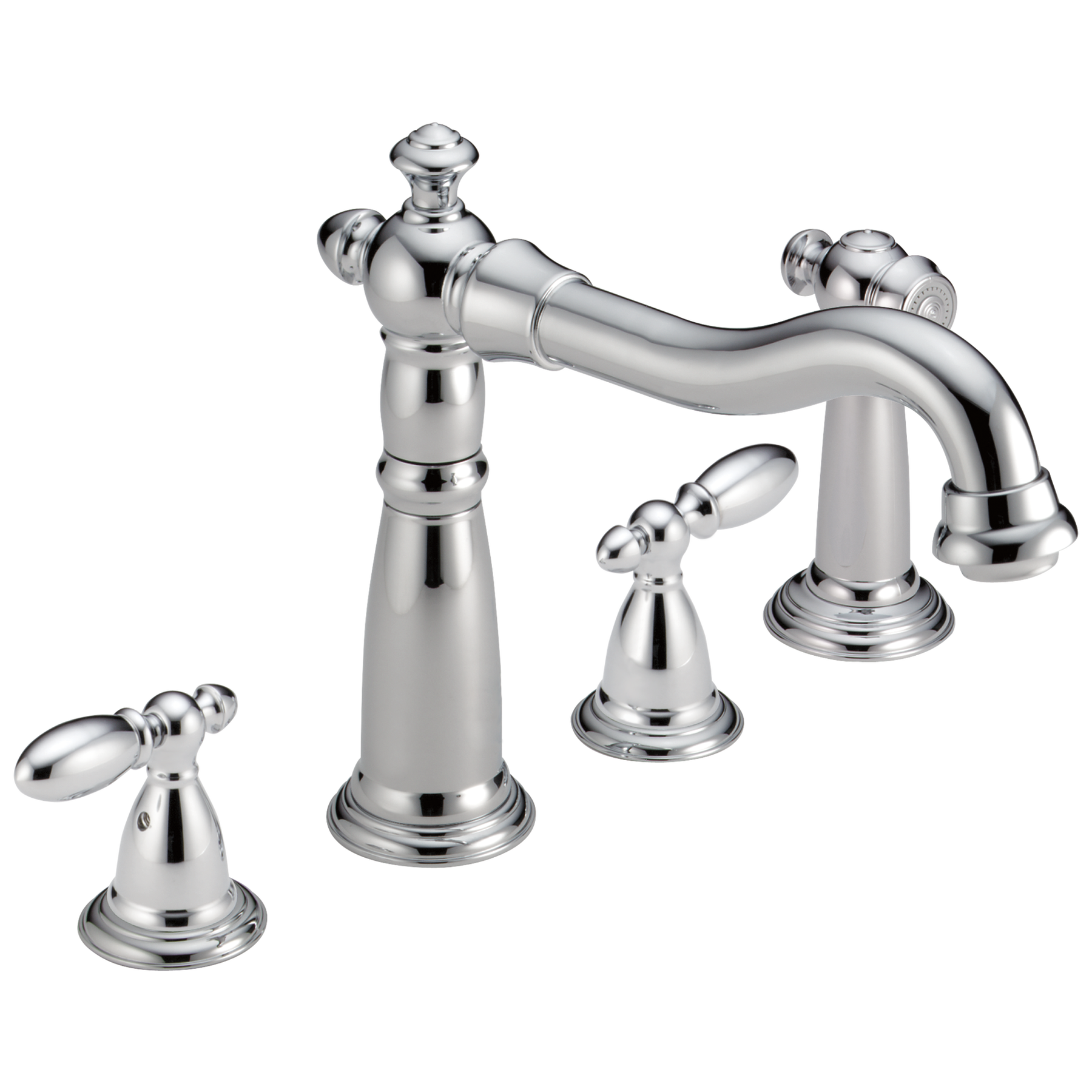 Llave de extensión para cocina de dos manijas con rociador