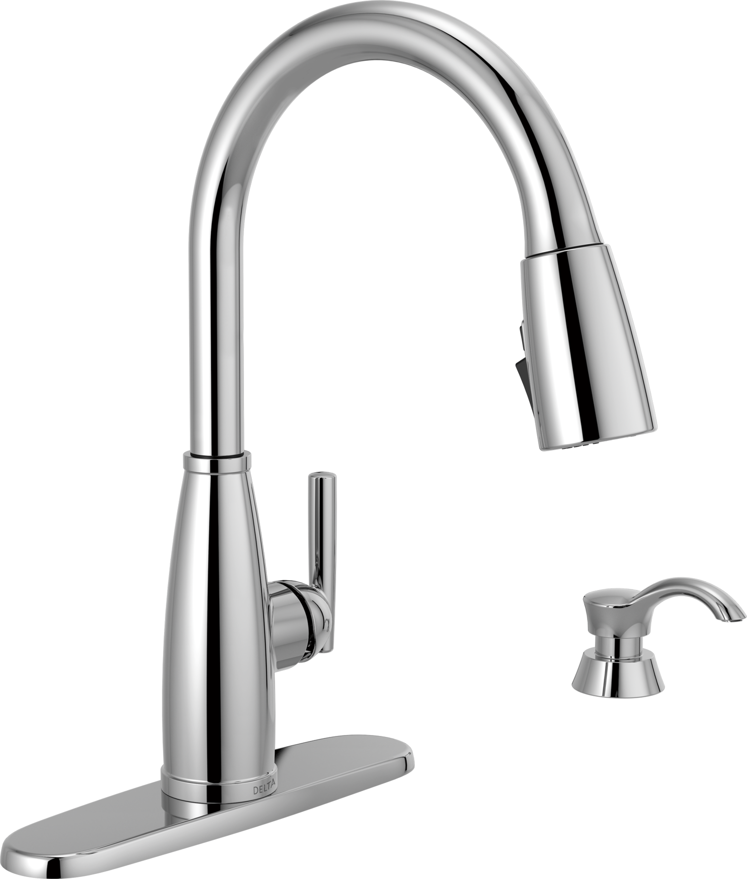 Llave para cocina monomando extensible con dispensador de jabón y tecnología ShieldSpray®, imagen 1