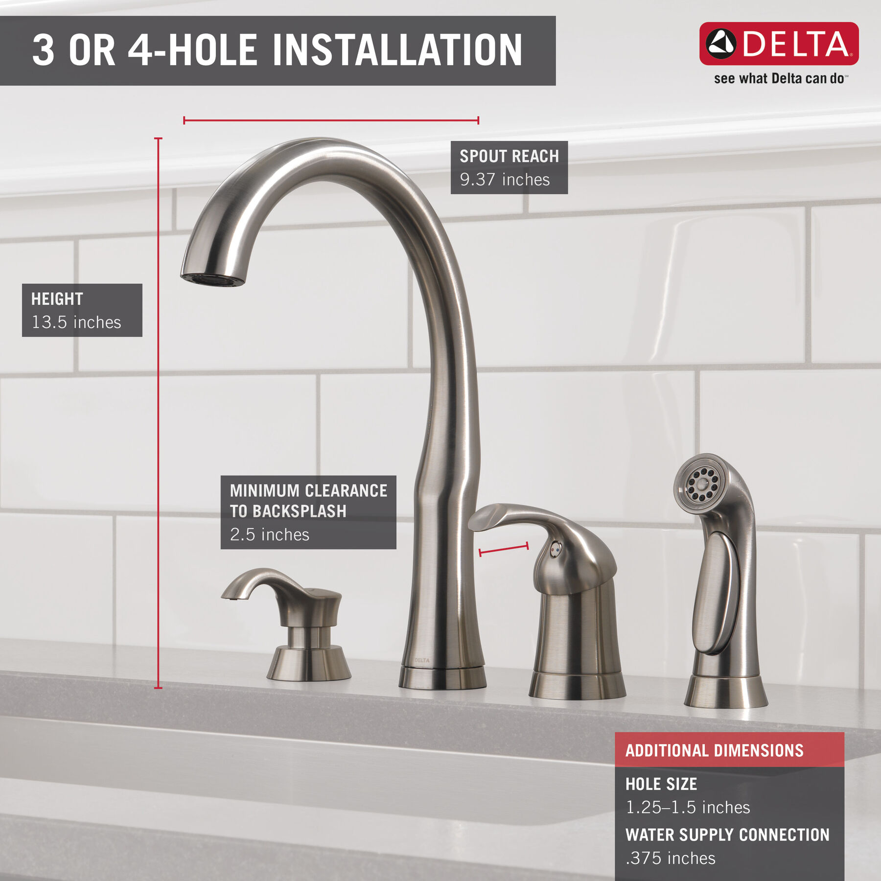 Llave para cocina monomando con rociador y dispensador de jabón, imagen 2