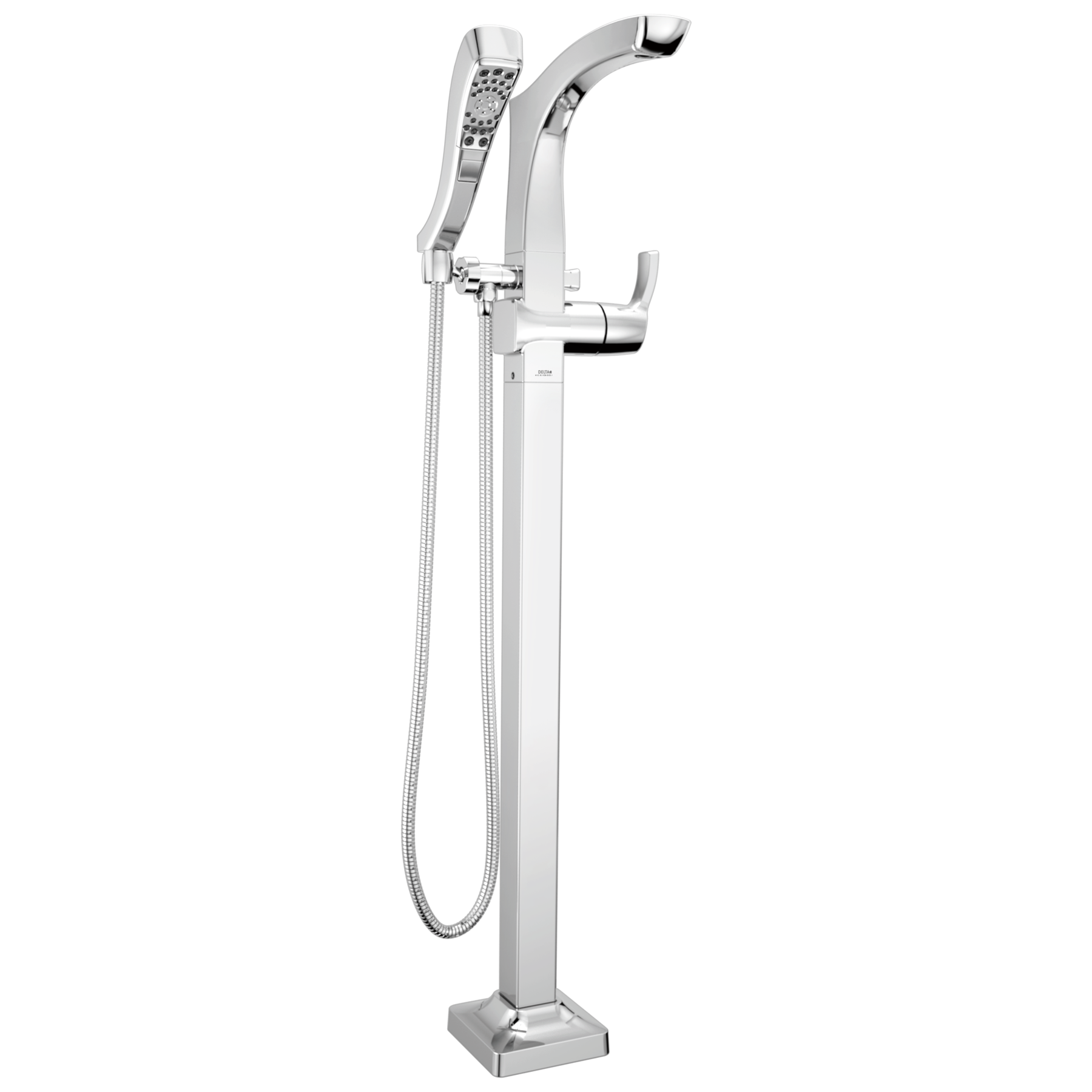 Terminación de llave de llenado para bañera monomando para montaje en piso con ducha manual