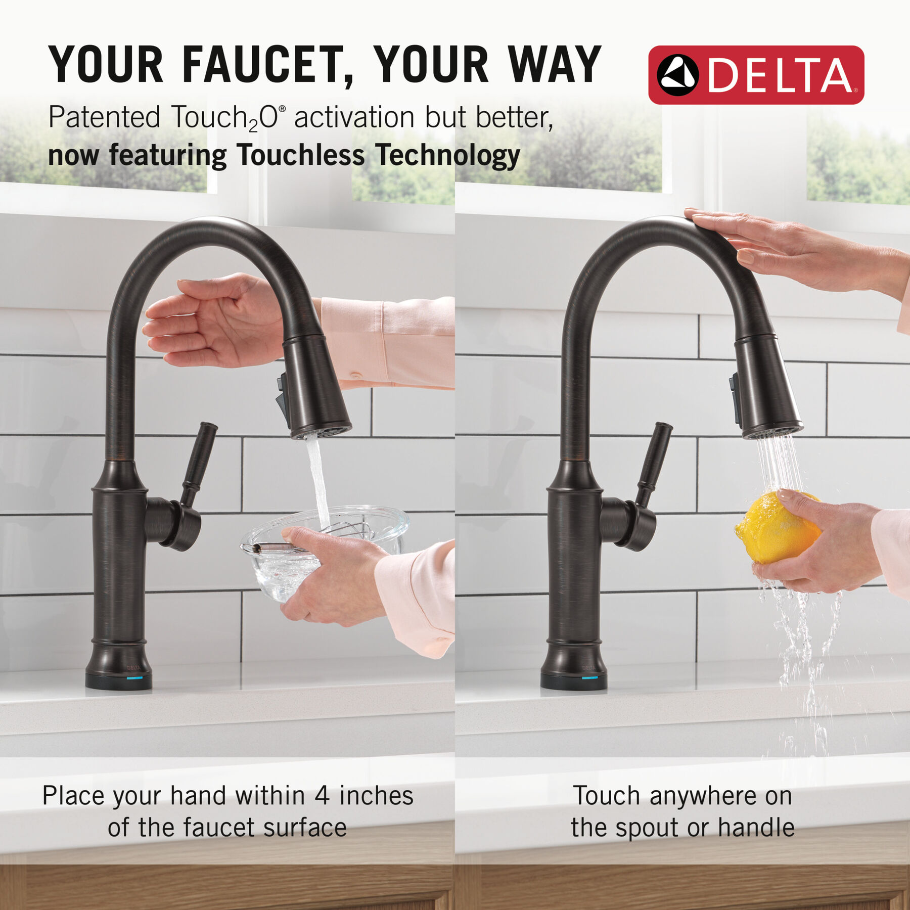Touch<sub>2</sub>O® Technology Kitchen Faucet with Touchless Technology, image 12