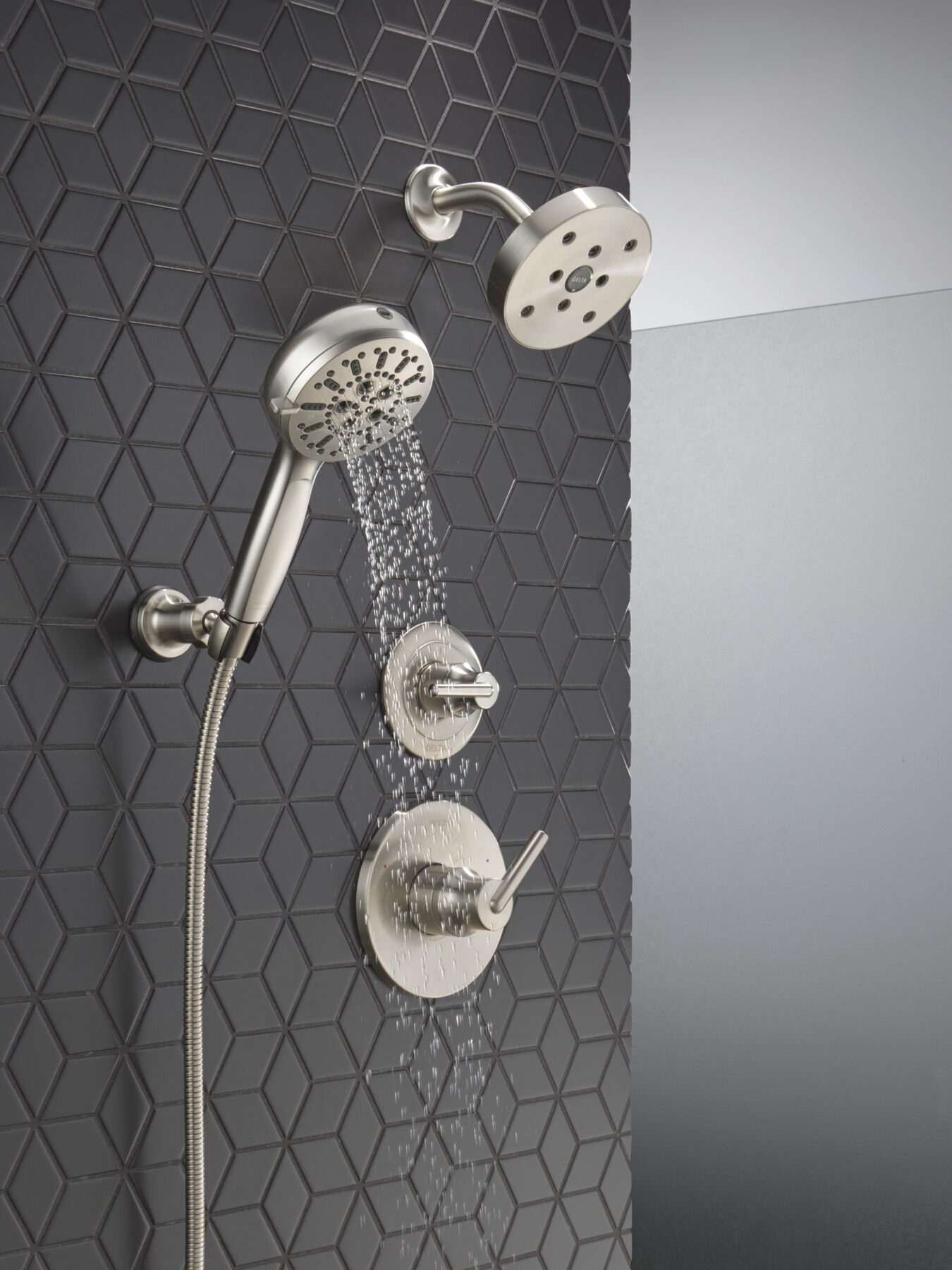 7-Setting Wall Mount Hand Shower with Cleaning Spray, image 19