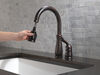 Llave de una manija con tubo de salida deslizable para cocina