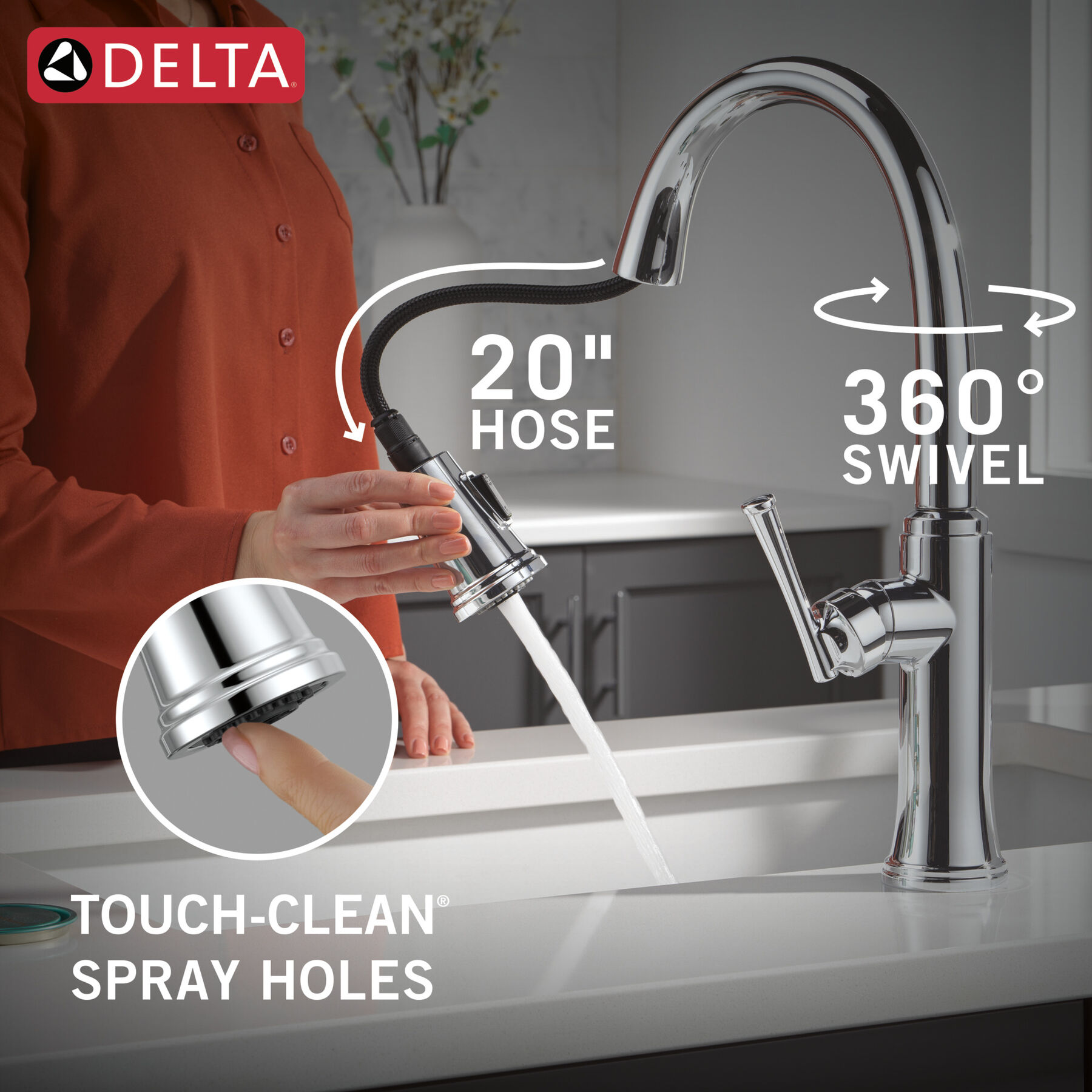 Llave para cocina monomando extensible, imagen 6