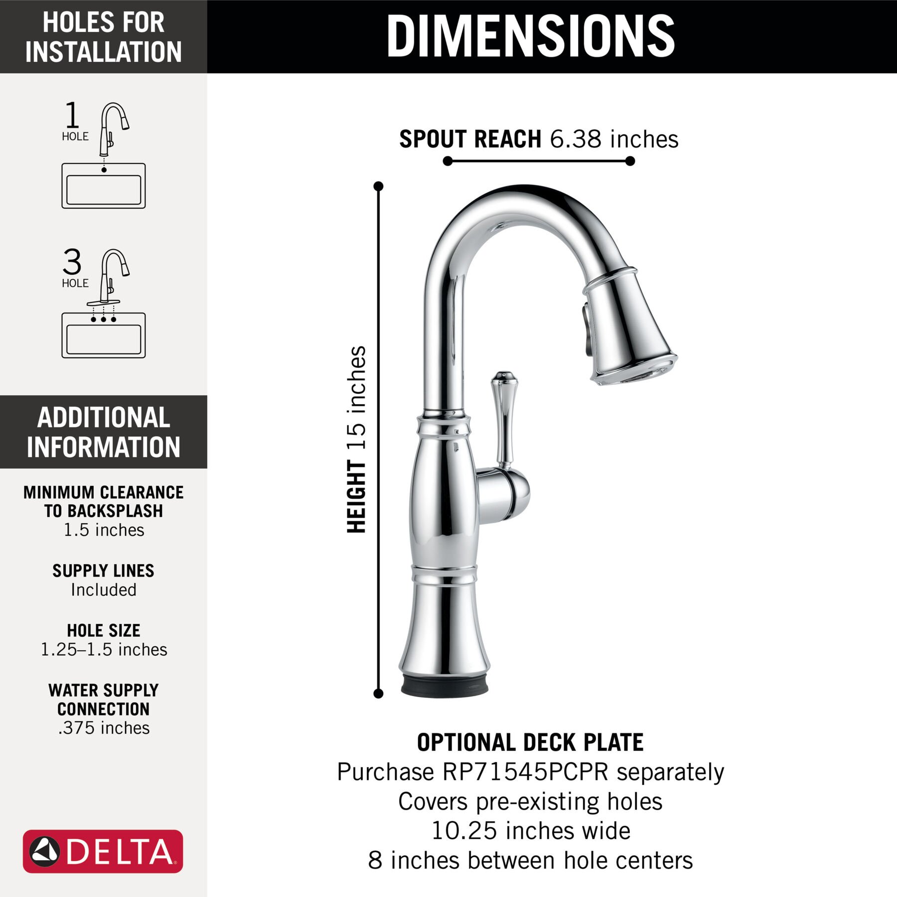 Single Handle Pull-Down Bar/Prep with Touch<sub>2</sub>O® Technology, image 1