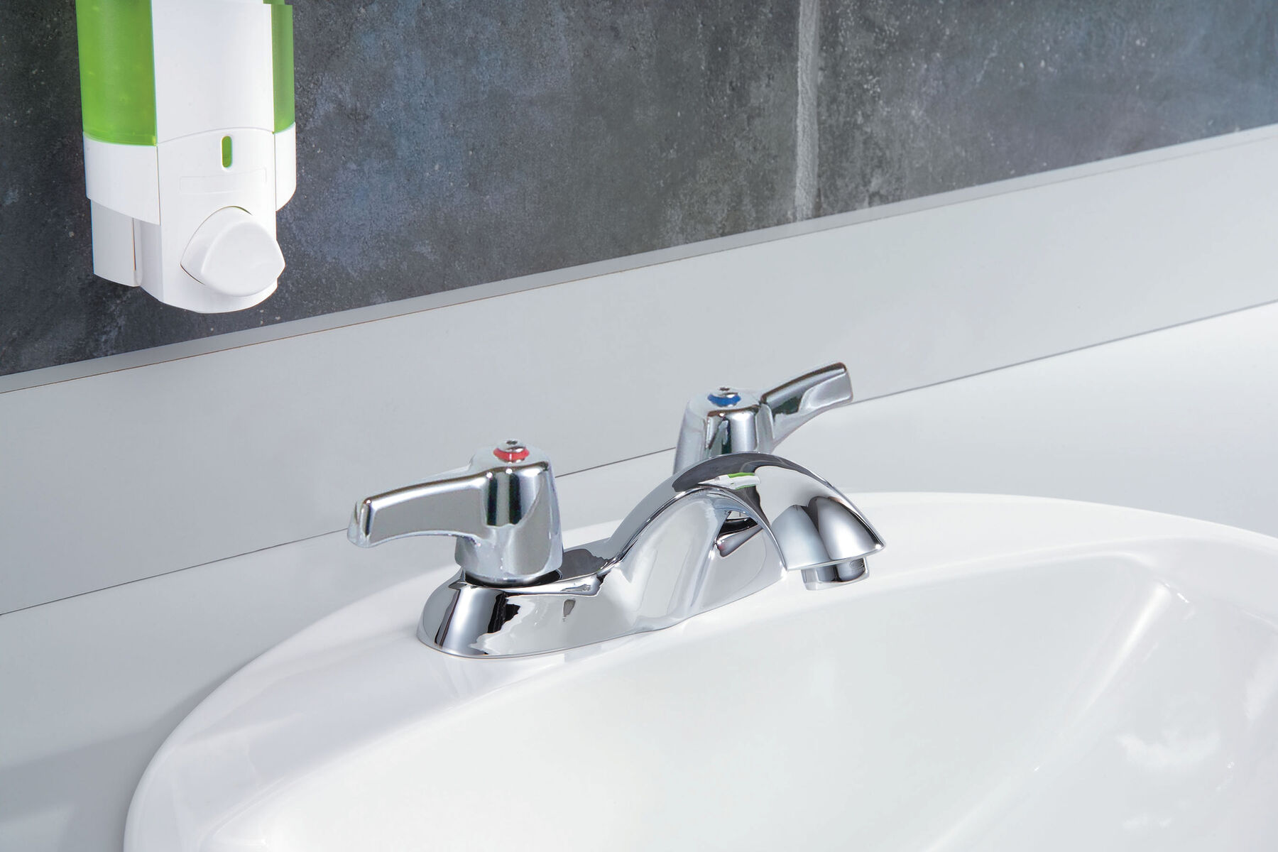 Two Handle Centerset Lavatory Faucet - Less Pop-Up, image 1