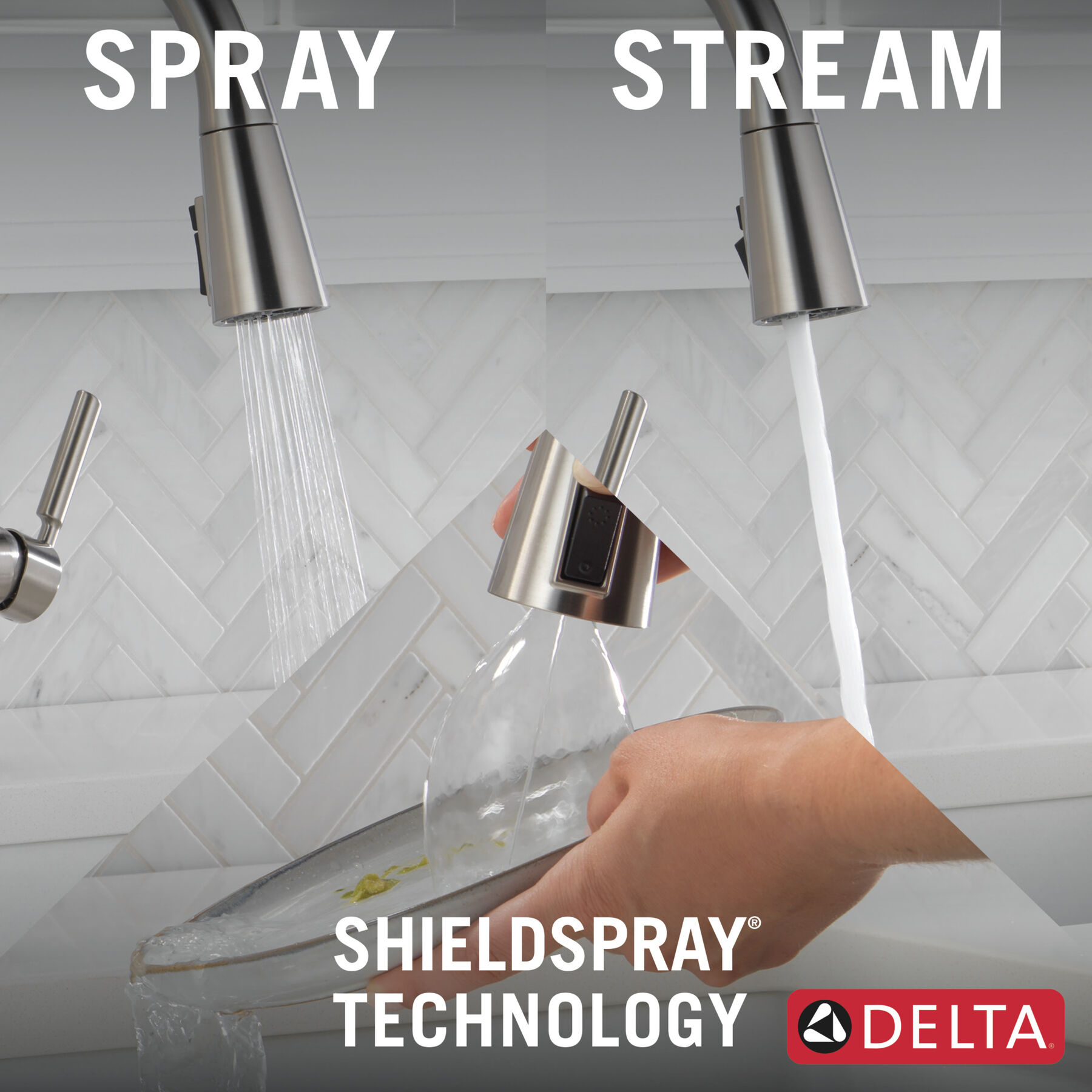 Llave para cocina monomando extensible con tecnologías Touch<sub>2</sub>O® y ShieldSpray®, imagen 8