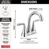 Llave para baño de combinación con dos manijas Tract-Pack