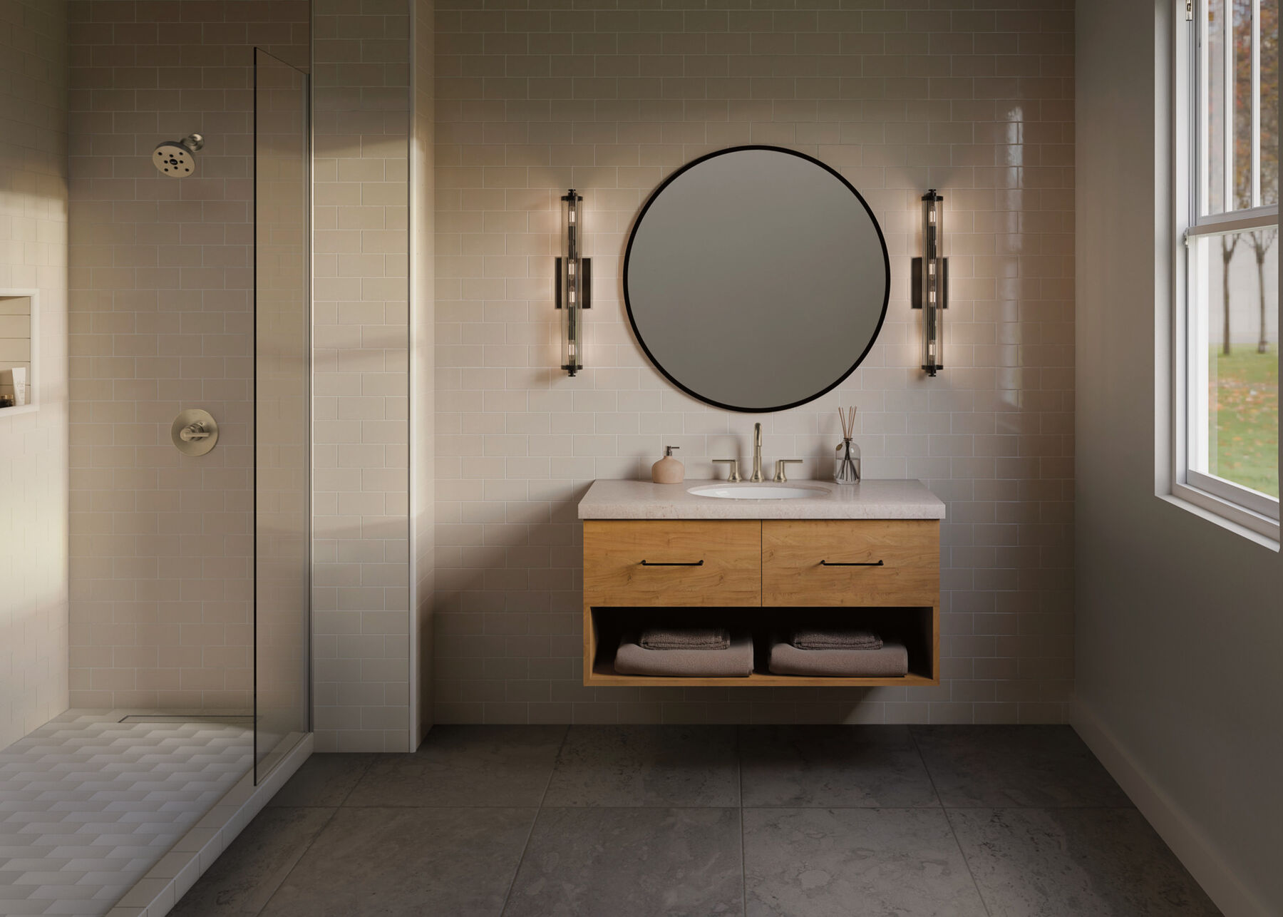 Widespread Lavatory Faucet with Shower Trim and Rough Bundle - 14 Series, image 4