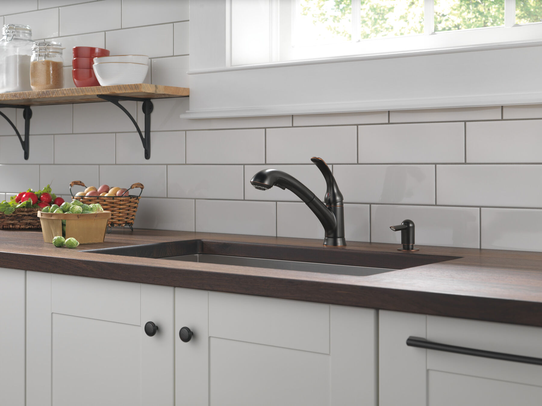 Llave para cocina monomando desplegable con dispensador de jabón, imagen 7
