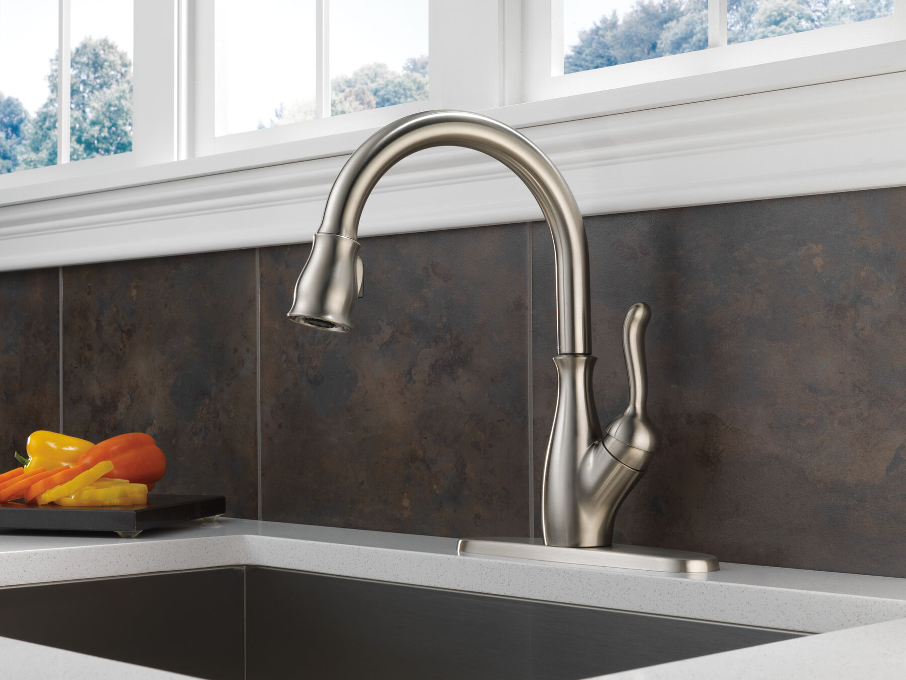 Kitchen Single Handle Pull Down Faucet, image 5