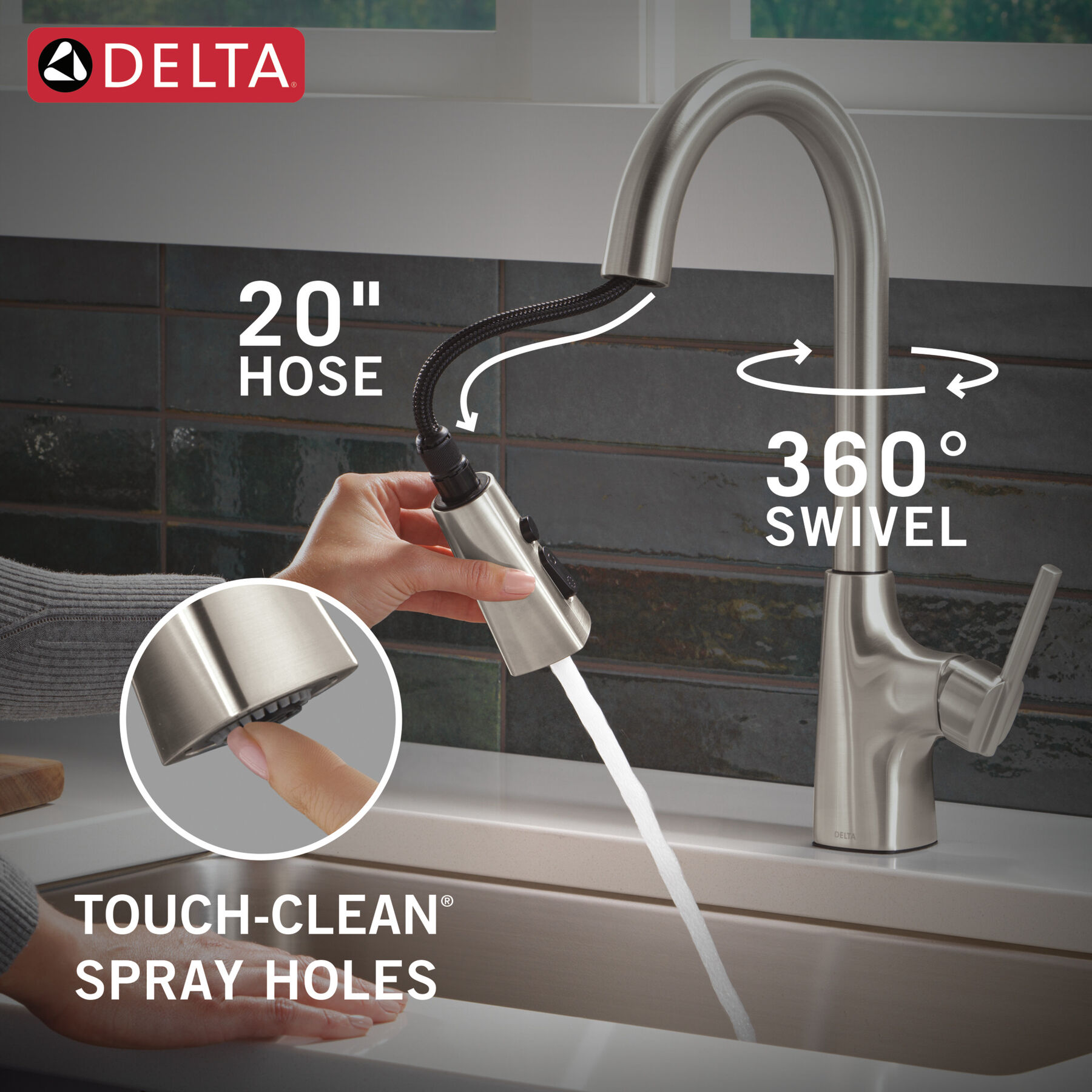 Llave para cocina monomando extensible, imagen 7