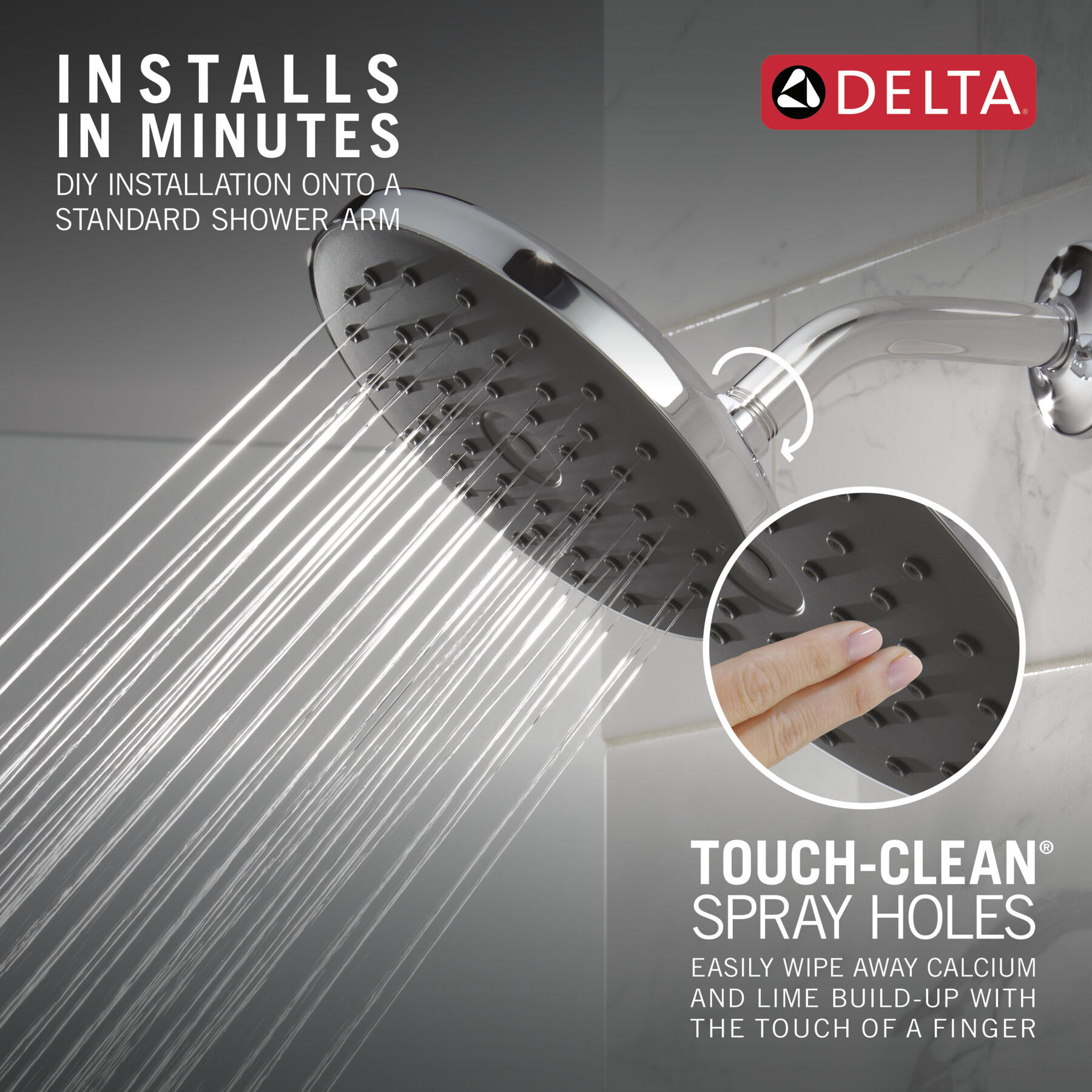 PivotPro™ Raincan Shower Head with TouchClean® Spray Face, image 10