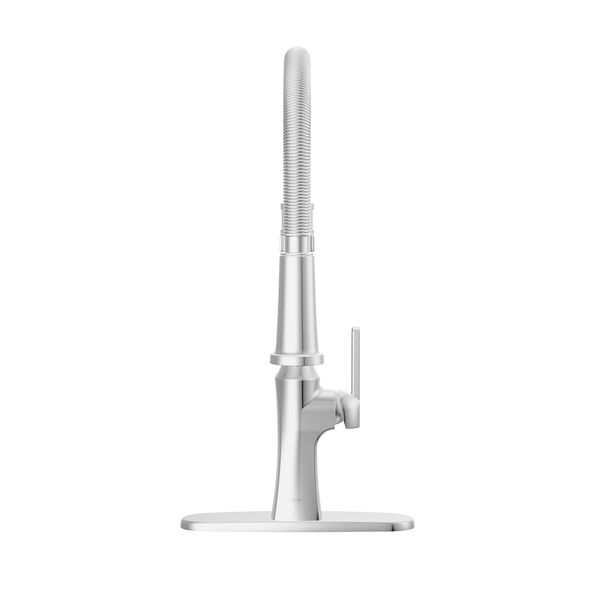 Llave monomando deslizable para cocina con salida con resorte