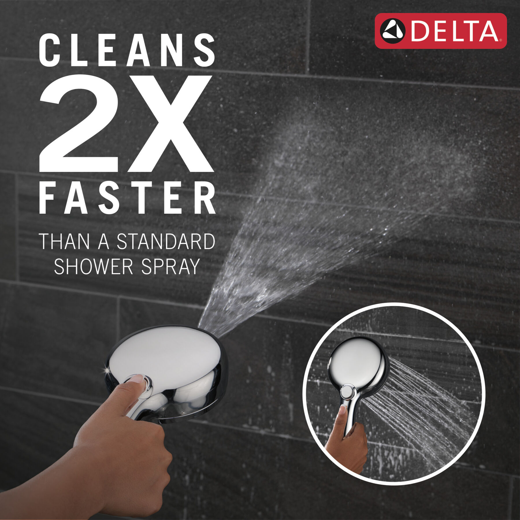 7-Setting Wall Mount Hand Shower with Cleaning Spray, image 10
