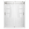 60x32 Alcove Shower Bundle with Door - Center Drain Curve