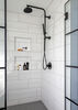 Regadera tipo lluvia contemporánea H<sub>2</sub>Okinetic® de 5 funciones