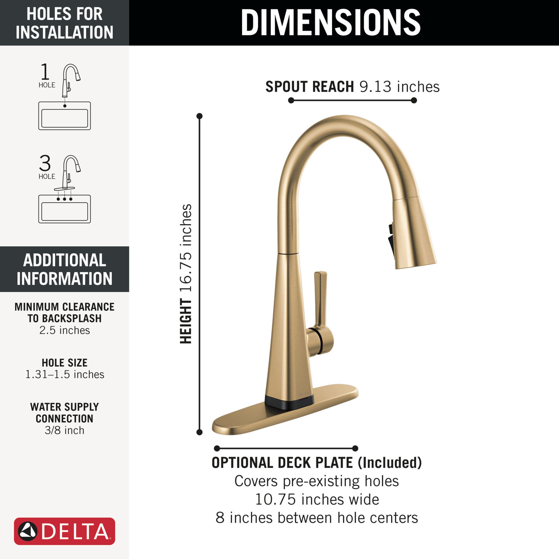 Single-Handle Pull-Down Kitchen Faucet with Touch<sub>2</sub>O® Technology, image 3