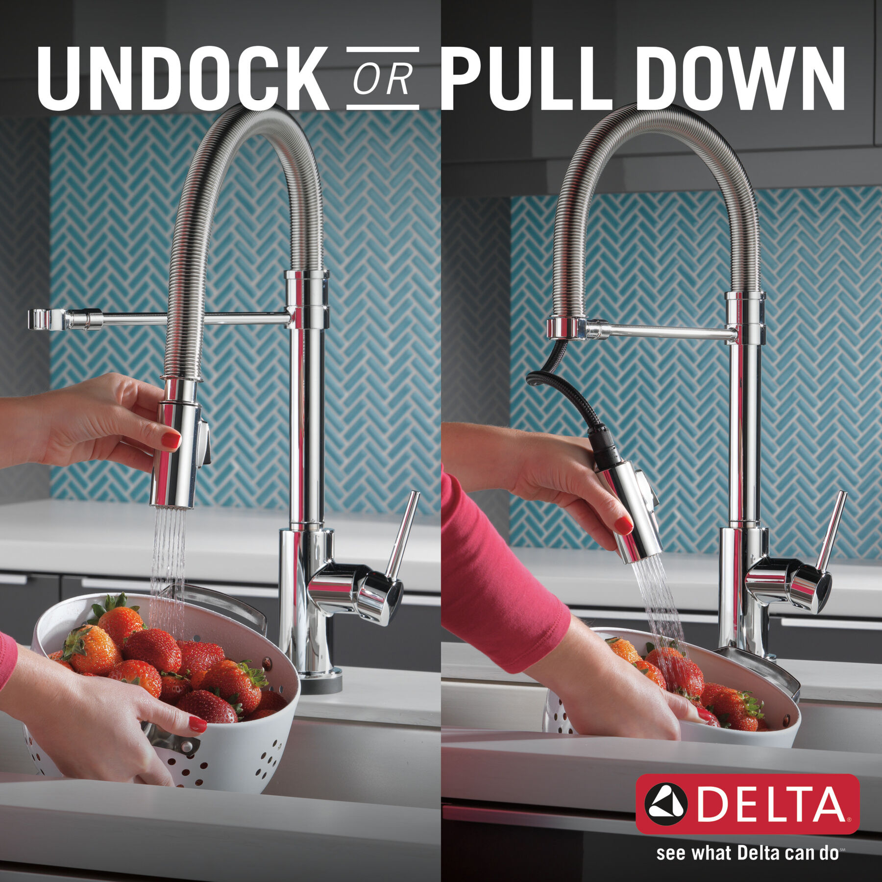 Llave para cocina extensible de una manija con tubo de salida con muelle con tecnología Touch<sub>2</sub>O® (producto recertificado), imagen 9