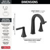Llave de dos manijas para baño para lavabo de 8"