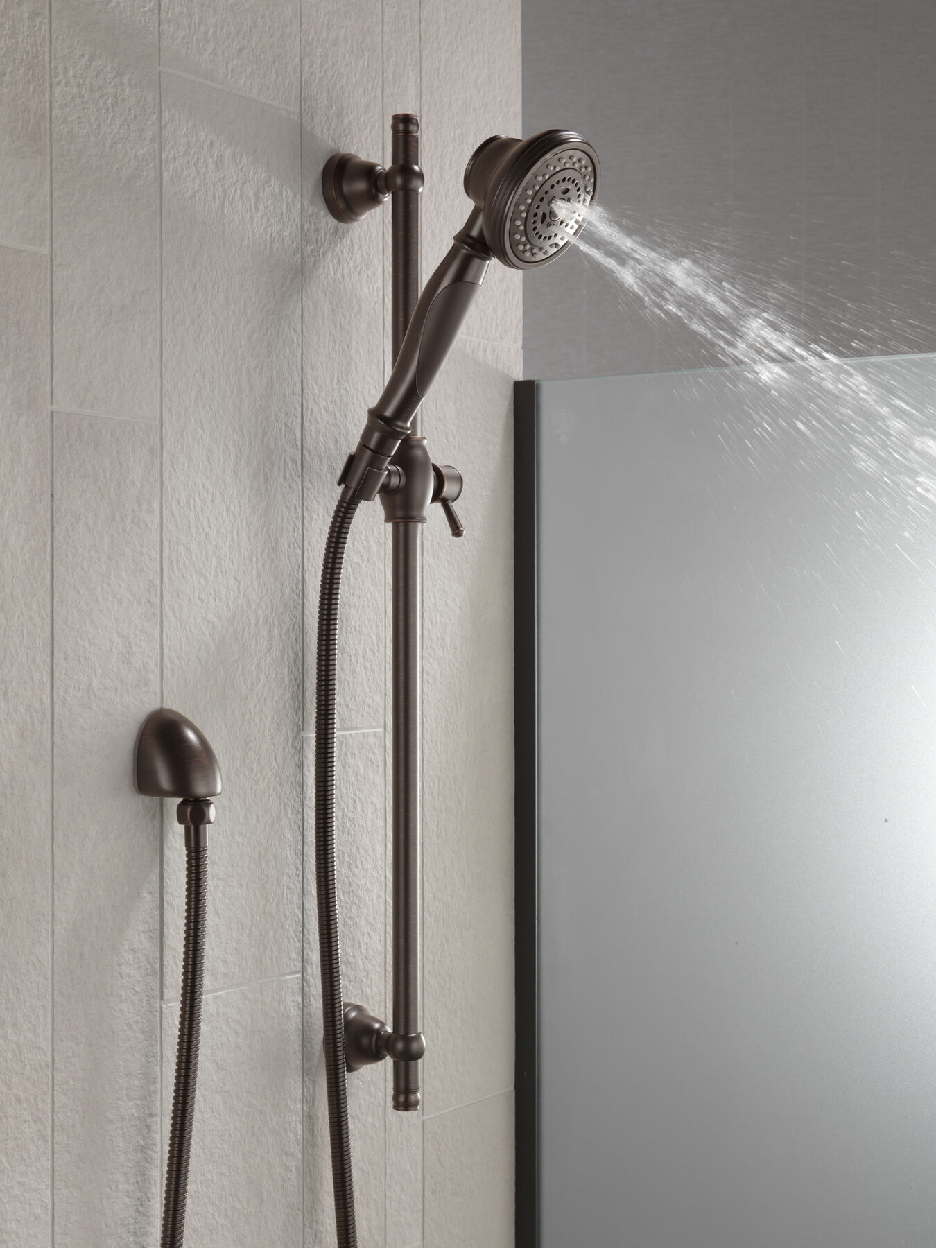Ducha manual premium de 3 funciones con barra deslizante, imagen 6