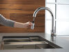 Llave para cocina monomando extensible con giro limitado